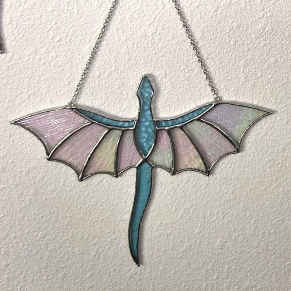 Iridescent Winged Ice Dragon