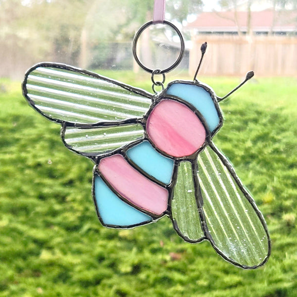 Light Pink and Blue Bee